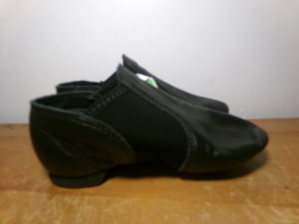 Dance Jazz Shoes Capezio Kids 12.5m Side Elastic Leather Slip On Split Sole